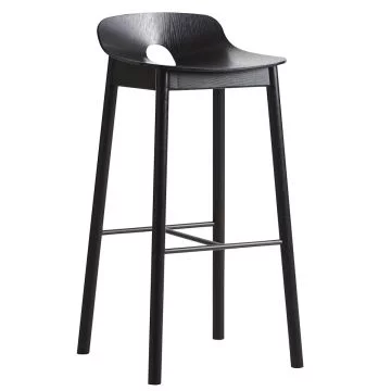 Mono WOUD Stołek Barowy 75cm - Czarny | Drewniane Stołki Barowe, Hokery w ilumia.pl 