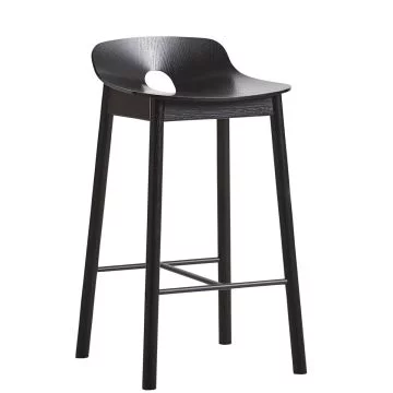 Mono WOUD Stołek Barowy 65cm - Czarny | Drewniane Stołki Barowe, Hokery w ilumia.pl 