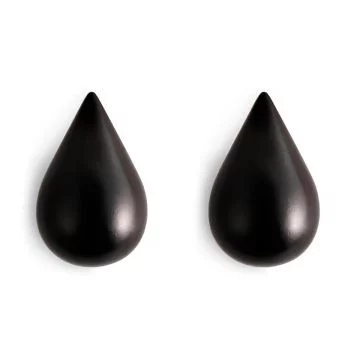 Dropit komplet czarnych małych wieszaków Normann Copenhagen ilumia