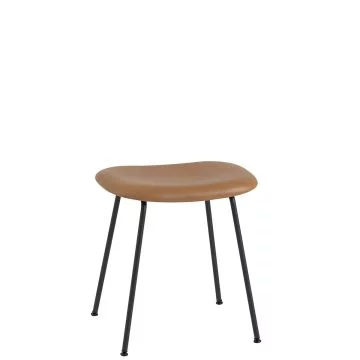 Fiber-stool-tubebase-cognac-sillk-leather-black-MUUTO-ilumia