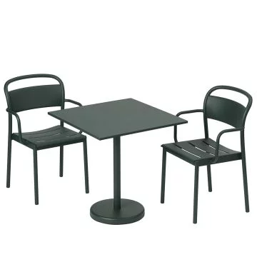 Linear-steel-armchair-cafe-table-70x70-h73-dark-green-Muuto-ilumia