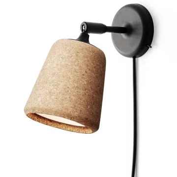 Material_lampa_ścienna_kinkiet_korek_naturalny_New_Works_ilumia