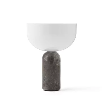 Kizu_lampa_stołowa_mobilna_szary_marmur_akryl_New_Works_ilumia