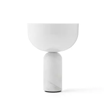 Kizu_lampa_stołowa_mobilna_biały_marmur_akryl_New_Works_ilumia