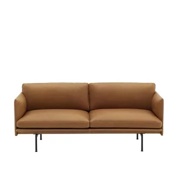 Outline-2-seater-cognac-Refine-leather-aluminum-Muuto-ilumia