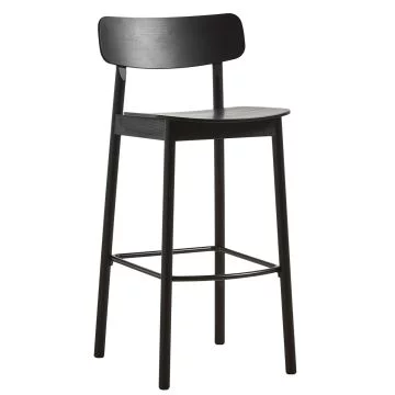 Soma WOUD Stołek Barowy 75cm - Czarny | Drewniane Stołki Barowe, Hokery w ilumia.pl 