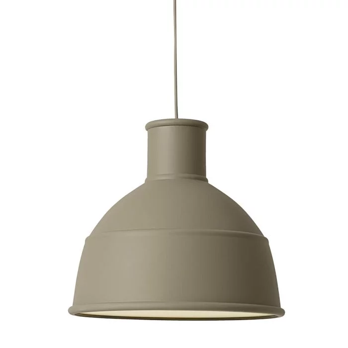 14211 Unfold - ponadczasowa lampa industrialna z silikonu - oliwkowa