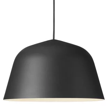 26024 Ambit 40cm Linear And Rounded Shapes Pendant Lamp - Black