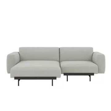 In Situ Muuto Modular Sofa Longue 2-seater - Grey, Clay 12 |Designer Sofas on ilumia