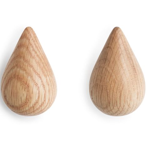 331540 Dropit komplet dębowych wieszaków kropli Normann Copenhagen ilumia