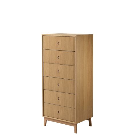 A87_komoda drewniana_6_szuflad_dąb_FDB_Mobler_ilumia