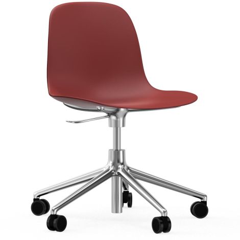 606045_Form_Chair_Swivel_5W_Gaslift_Red_Alu_Normann_Copenhagen_ilumia