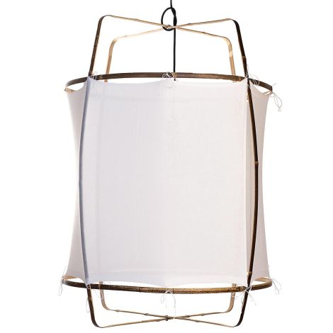 Ay_illuminate Z1 lampa wisząca Ø67cm z ręcznie tkaną bawełną biały ilumia