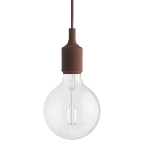 E27 Ciemno-czerwona Lampa Wisząca LED Muuto - Nowoczesny i Romantyczny Design | ilumia.pl