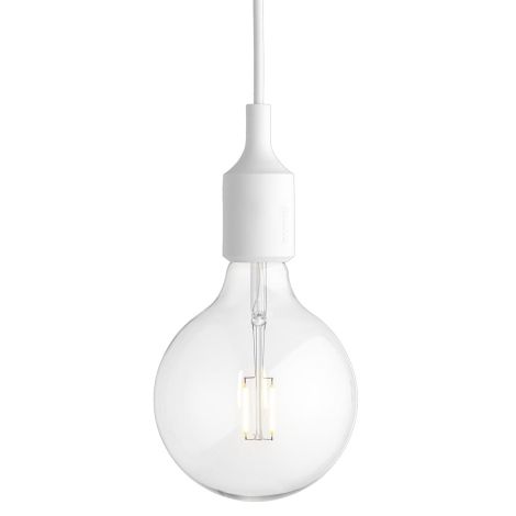E27 oryginalna lampa wisząca typu żarówka - biała 13341