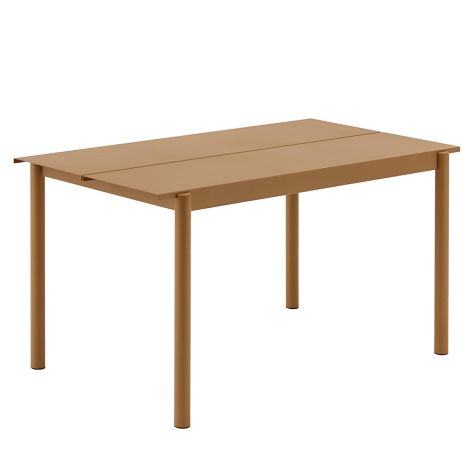 Linear-steel-outdoor-table-140-burnt-orange-Muuto-ilumia