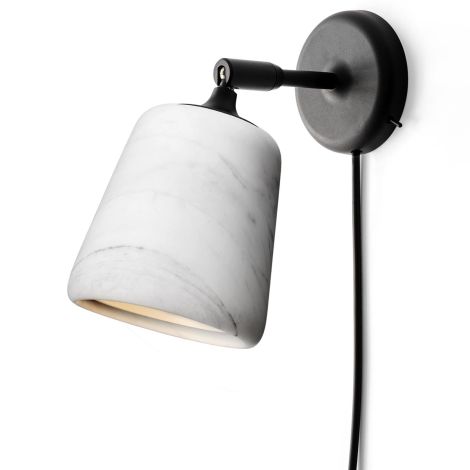 Material_lampa_ścienna_kinkiet_biały_marmur_New_Works_ilumia