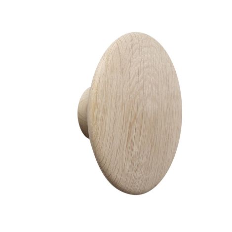The Dots (L) Ø17cm, drewniany wieszak kropka naturalny dąb-muuto-ilumia