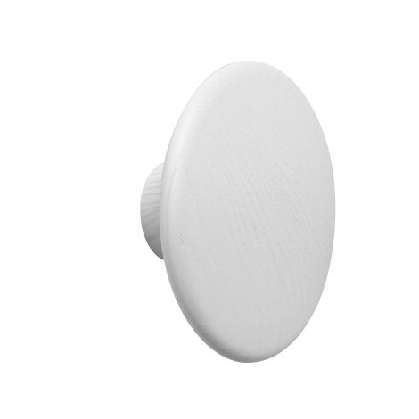 The Dots (L) Ø17cm, drewniany wieszak kropka-biały-muuto-ilumia