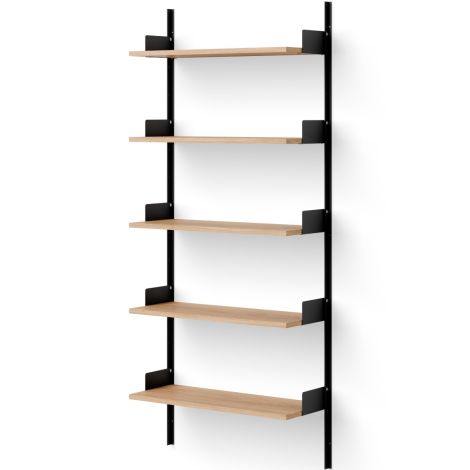 1900_Shelf_regał_z_5_pólkami_czarny_dąb_New_Works_ilumia