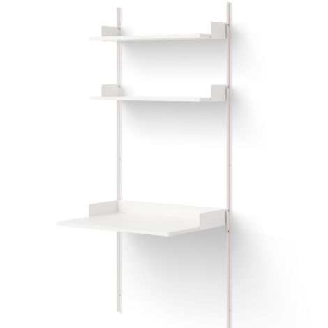 regał_ścienny_z_biurkiem_biały_New_Works_ilumia