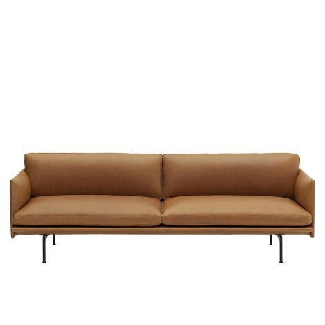 Outline-3-seater-Cognac-Refine-front-Muuto-ilumia