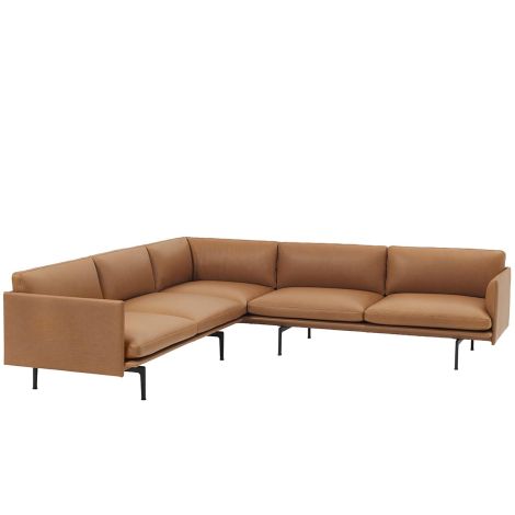 Outline-corner-sofa-cognac-Refine-leather-Muuto-ilumia