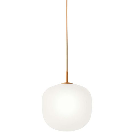 22423 Rime Muuto 25 - lampa wisząca z mlecznego szkła-pomarańczowy przewód