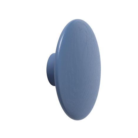 The Dots (L) Ø17cm, drewniany wieszak kropka jasnoniebieski Muuto-ilumia