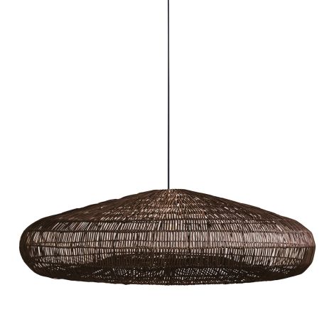Topi rattanowa lampa wisząca Ø76cm - czarny