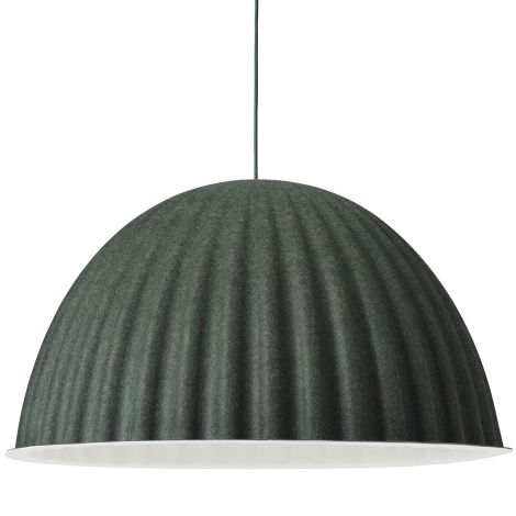 Under The Bell Ø82 cm duża lampa akustyczna z filcu - ciemna zieleń