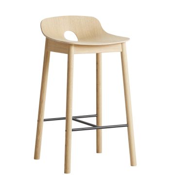 Mono WOUD Stołek Barowy 65cm - Dąb | Drewniane Stołki Barowe, Hokery w ilumia.pl 