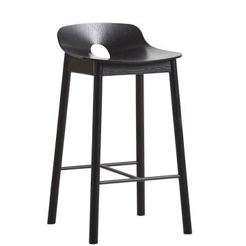 Mono WOUD Stołek Barowy 65cm - Czarny | Drewniane Stołki Barowe, Hokery w ilumia.pl 