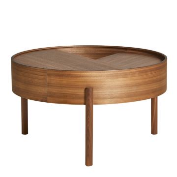 Arc Coffee Table Ø66cm - Orzech Modern Design ilumia