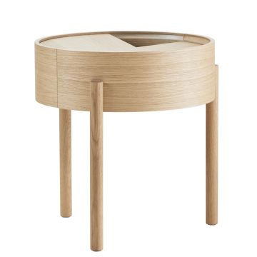 Arc Stolik Kawowy Ø42cm - Olejowany Dąb | Nowoczesny Design | ilumia.pl