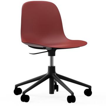 606055_Form_Chair_Swivel_5W_Gaslift_Red_BlackAlu_Normann_Copenhagen_ilumia
