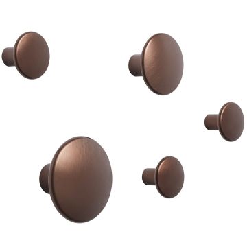 Dots-metal-set-of-5-umber-Muuto-ilumia