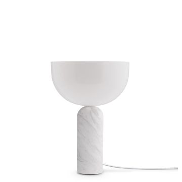 Kizu_lampa_stołowa_mała_biały_marmur_akryl_New_Works_ilumia