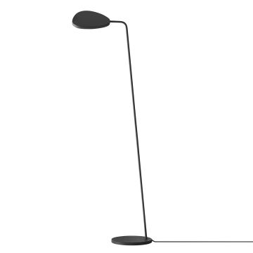13422 Muuto Leaf LED czarna lampa podłogowa w skandynawskim stylu