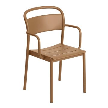 Muuto Linear krzesło ogrodowe z podłokietnikami- ciemnopomarańczowy-ilumia