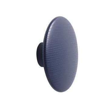 The Dots (L) Ø17cm, drewniany wieszak kropka granatowy muuto-ilumia