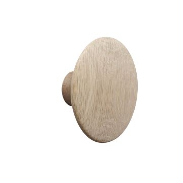 The Dots (M) Ø13cm, drewniany wieszak kropka naturalny dąb-muuto-ilumia