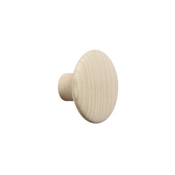 The Dots (S) Ø9cm, drewniany wieszak kropka - naturalny jesion