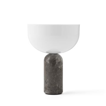Kizu_lampa_stołowa_mobilna_szary_marmur_akryl_New_Works_ilumia