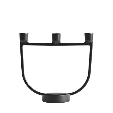Open Candelabra świecznik czarny Muuto-ilumia