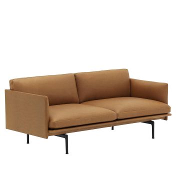 Outline-2-seater-cognac-Refine-leather-aluminum-Muuto-ilumia