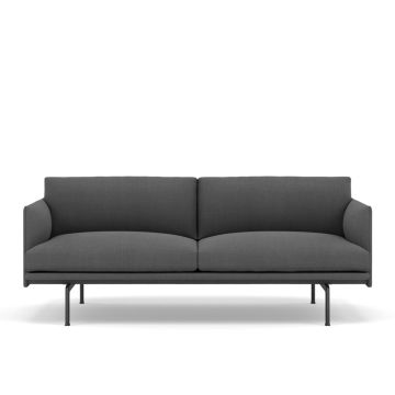 Outline-2-seater-Remix-163-black-base-detail-Muuto-ilumia