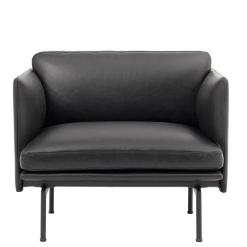 Outline_fotel_skóra_czarna_premium_Muuto_ilumia