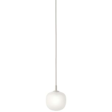 22418 Rime  Ø12 Muuto - lampa wisząca z mlecznego szkła - szary przewód