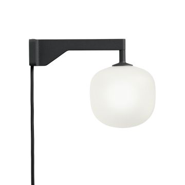 Rime lampa ścienna, szklany klosz Muuto ilumia - czarny